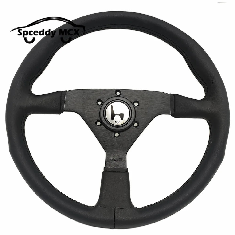 Volante Esportivo MOMO Racing de Couro com logo Honda