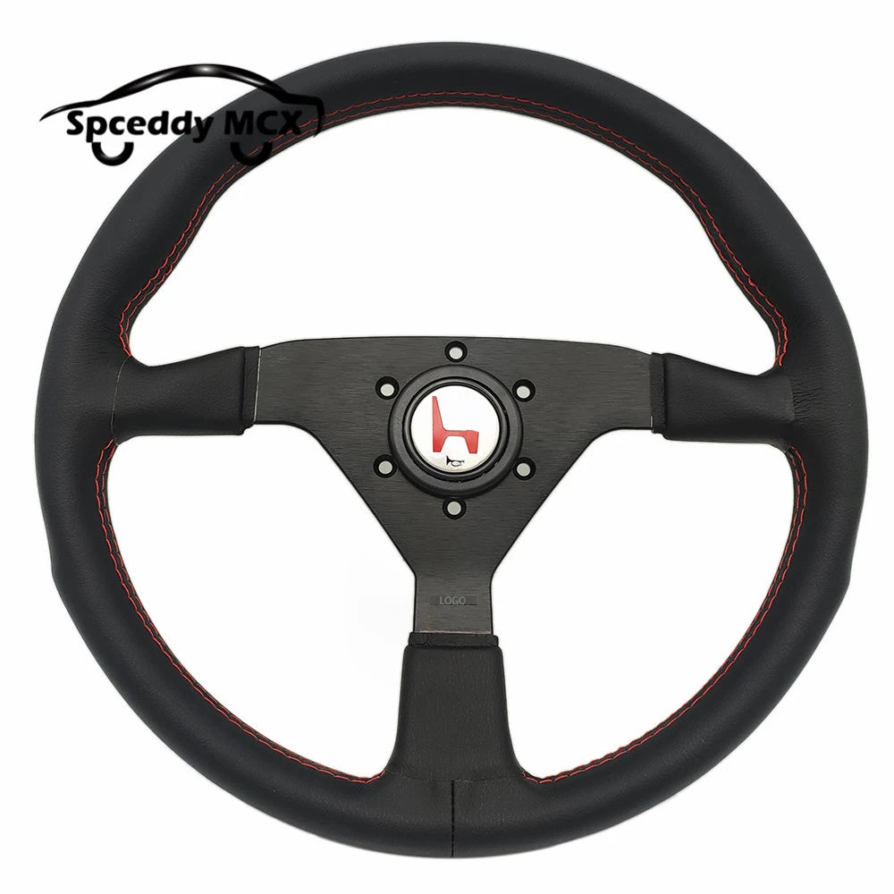 Volante  Esportivo MOMO Racing de Couro com logo Honda
