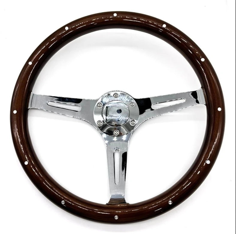 Volante esportivo retro - com cromado