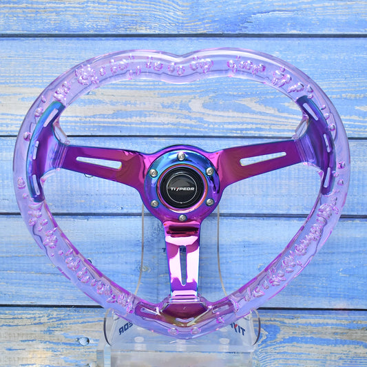 Volante esportivo Shape Coração transparente - Titanizado