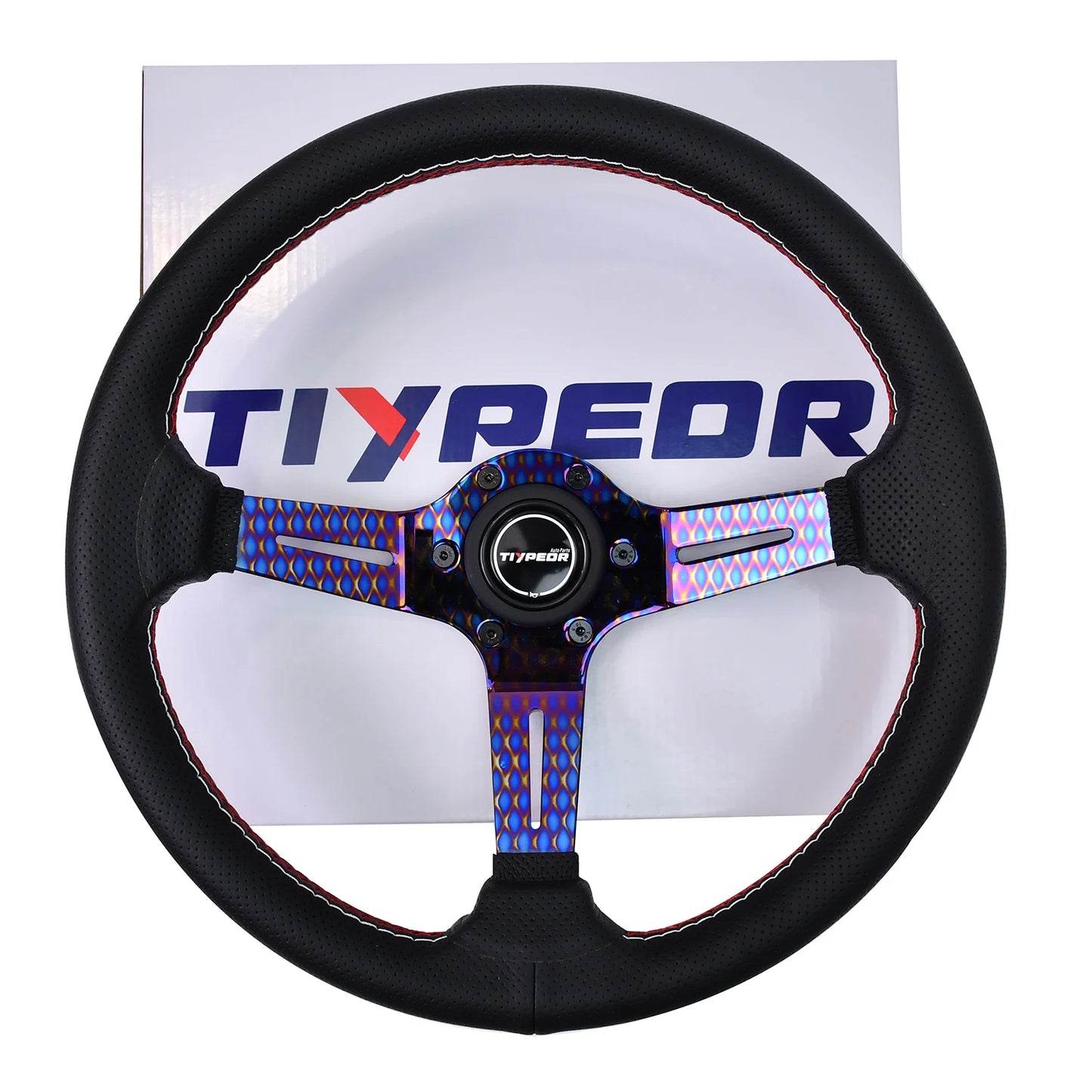 Volante esportivo Tiypeor aço texturizado