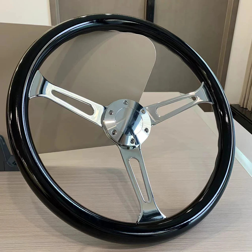 Volante esportivo retro - com cromado