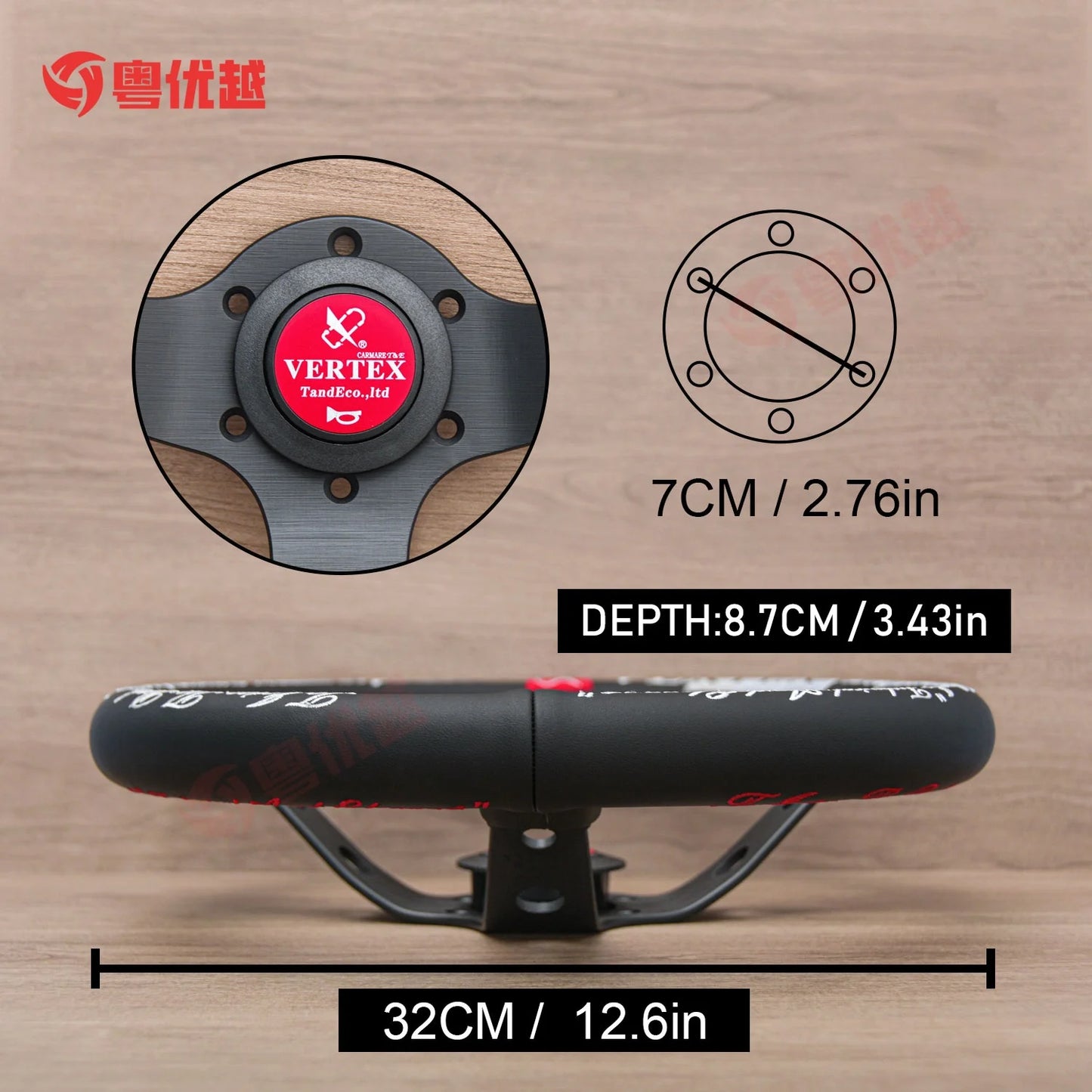 Volante esportivo VERTEX Tiypeor TAND-e