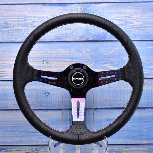 Volante esportivo Tiypeor aço texturizado